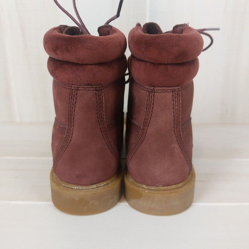 Timberland Linden Woods 6-In Waterproof Ankle Boots Women's Size 6 Burgundy - Picture 6 of 8
